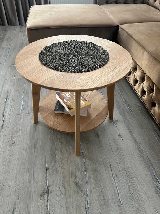 Stolik kawowy okrągły OK6 - meble dębowe