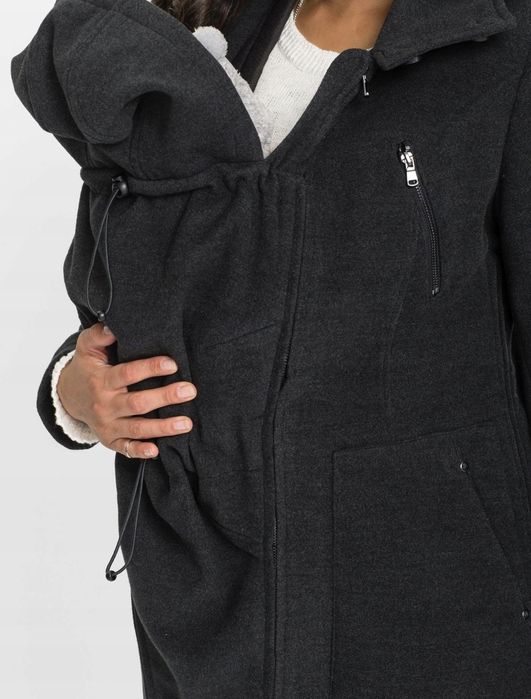 Płaszcz ciążowy i do noszenia dziecka z przodu i z tyłu L 40