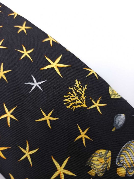 Gianni Versace jedwabny krawat w ryby rybki akwarium