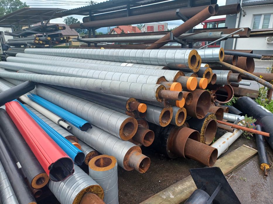 Rury preizolowane, w osłonie PE, w osłonie spiro, różne 114,3/3,5/200