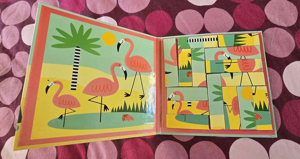 Puzzle magnético de flamingos da Flying Tiger