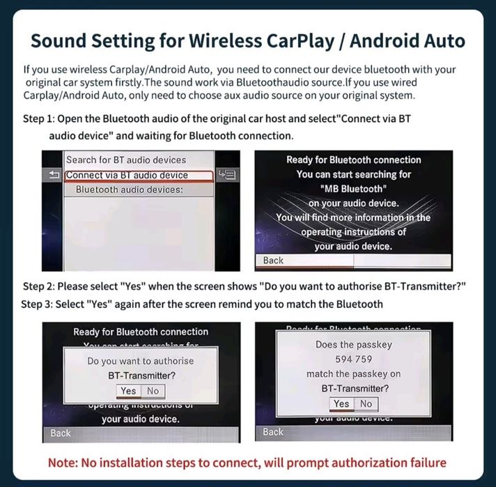 Адаптер Carplay і Android Auto для Mercedes Benz 4.5 NTG