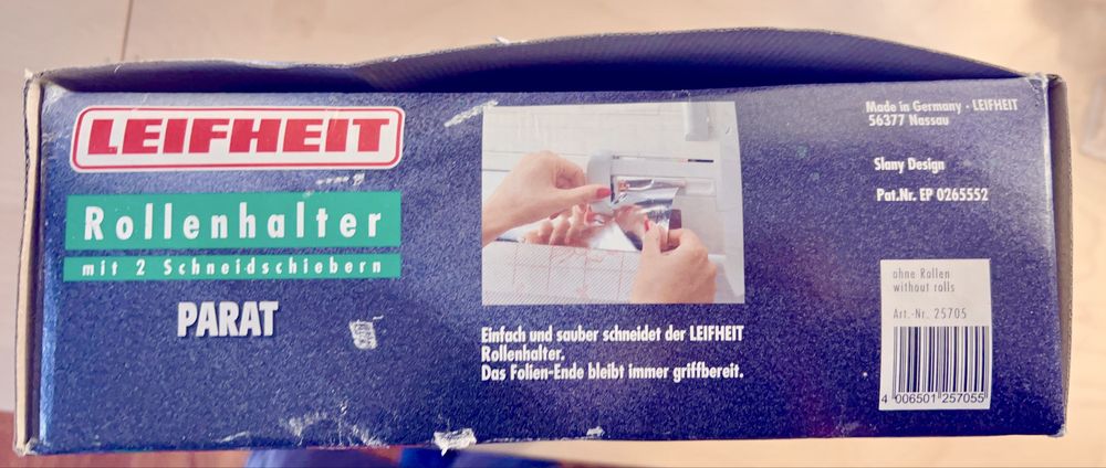 Suporte rolo papel, pelicula aderente e papel aluminio LEIFHEIT