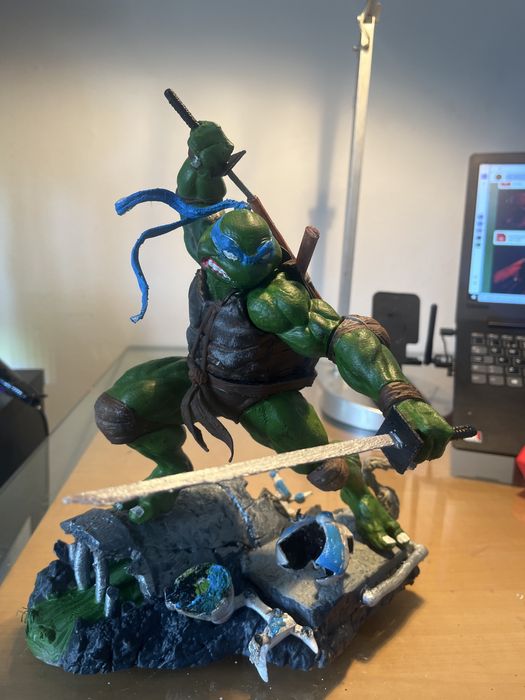 Action figure Leonardo Tartaruga Ninja 30cm item de colecionador