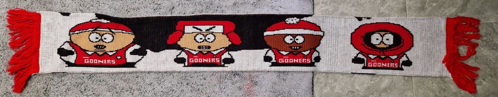 Szal scarf Arsenal Londyn Gooners southpark vintage retro 1990