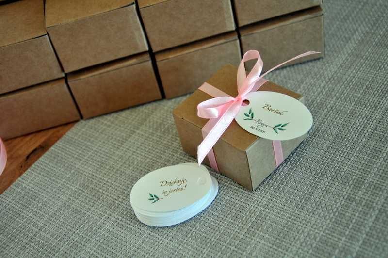 Winietka Pudełeczka na podziękowanie dla gości 2w1