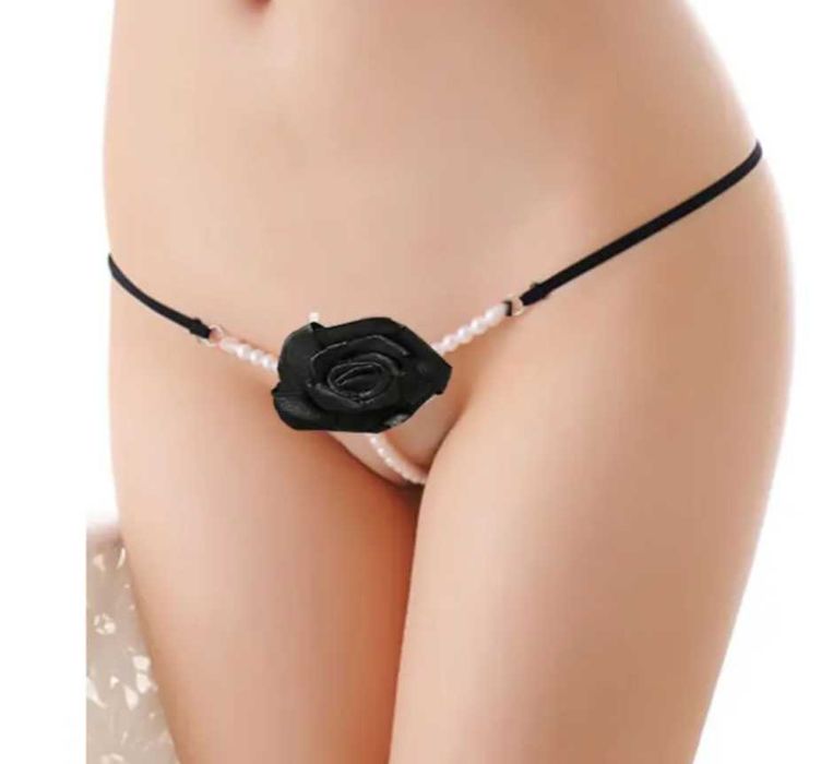 S011 sexy stringi erotyczne z perełkami XS S M