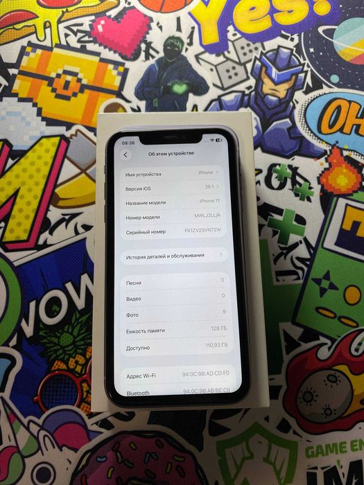 iPhone 11 128gb АКБ 100% Purple фиолетовый в отличном состоянии айфон