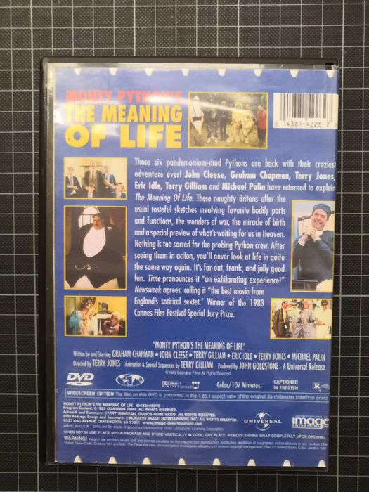 The Meaning of Life, Monty Python, DVD