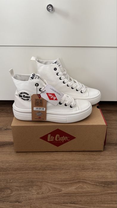 Lee Cooper trampki damskie za kostkę białe roz. 38