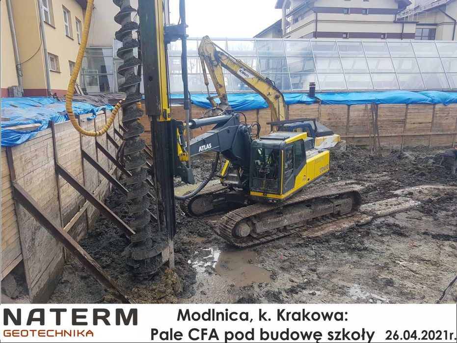Pale Fundamentowe Wiercone CFA Palowanie Palownica okolice Krakowa