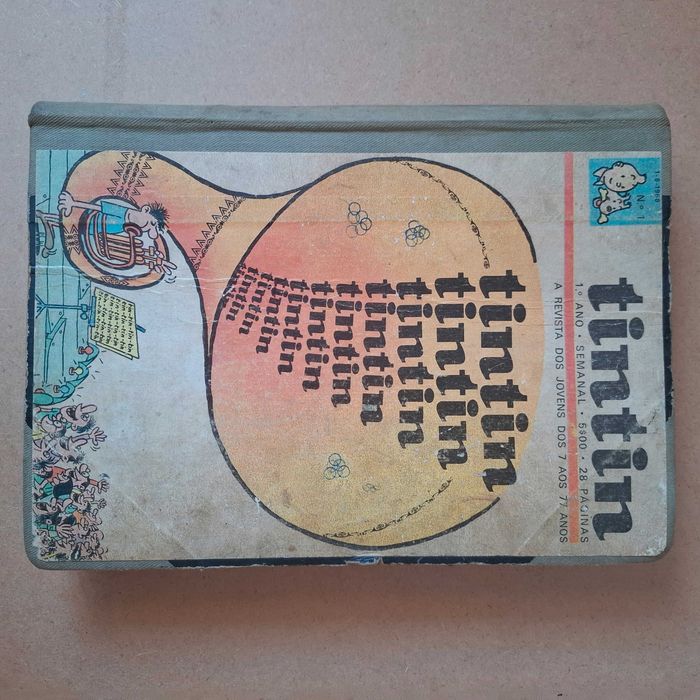 Revista Tintin, 22 primeiros números (1º ano 1968) encadernados