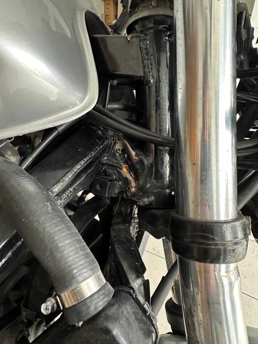 Honda CBF500 acidentada