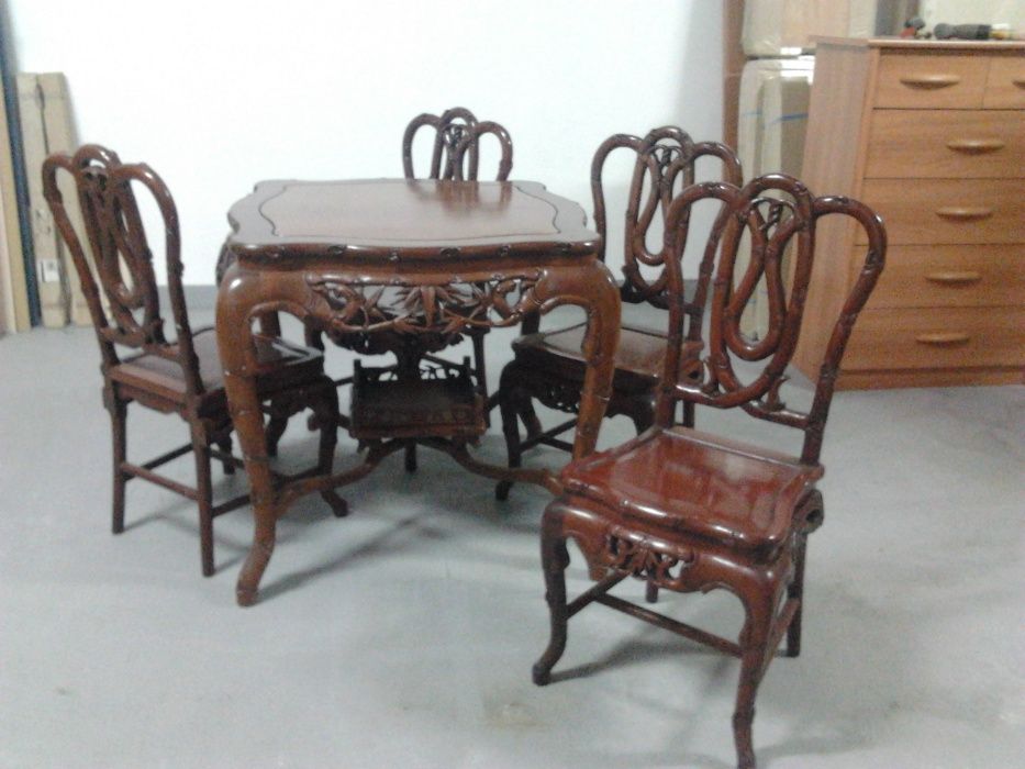 mobiliario antigo em madeira maçiça de pau rosa