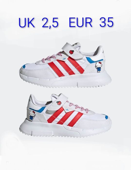 Стильні кросівки бренду Adidas Hello Kitty Retropy Running Made in Indonesia  UK  2,5  EUR  35