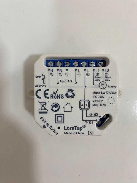 LoraTap Interruptor de persianas WiFi, relé de persiana
