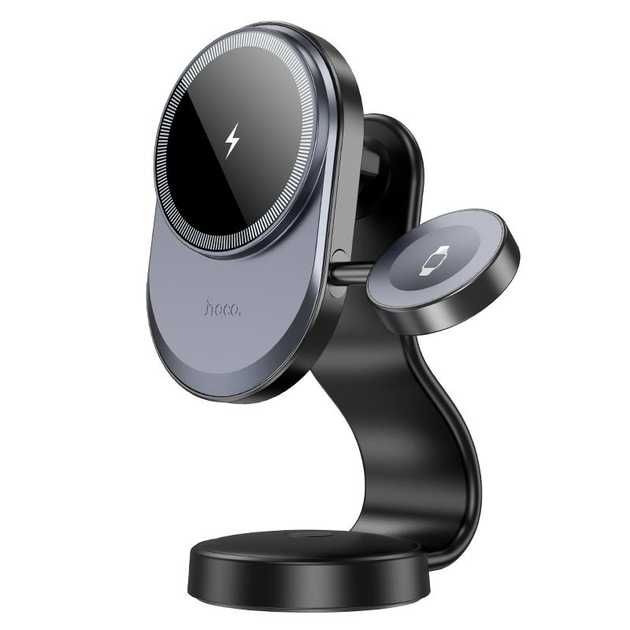 Автомобільний MagSafe тримач HOCO HW28 на центральну консоль 15W black