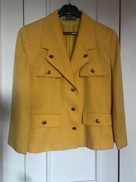 Casaco de senhora amarelo da marca de luxo Norbert Grin