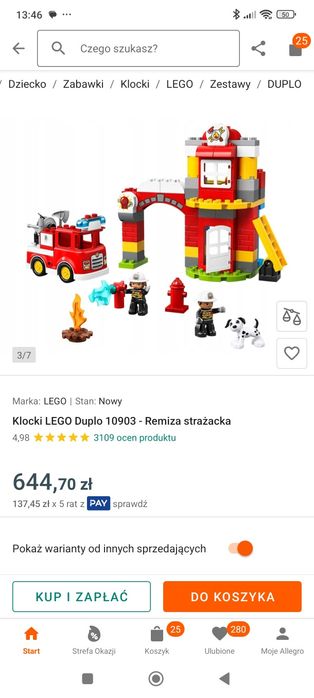Klocki Lego duplo remiza strażacka 10903