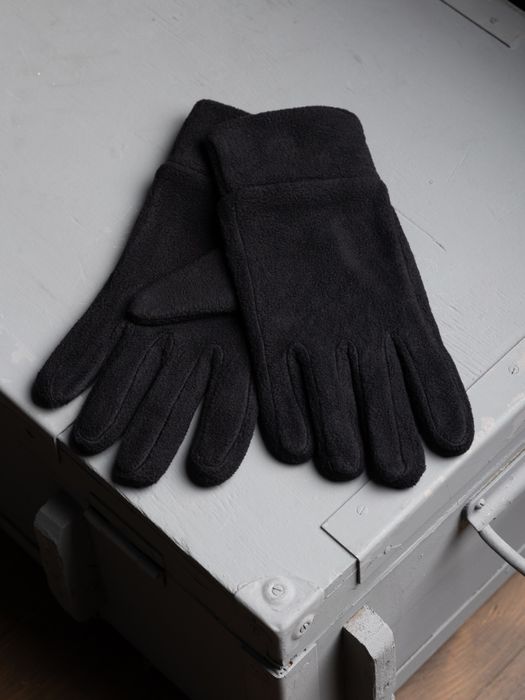 Тактичні військові флісові одношарові рукавиці Чорні з Touch Screen