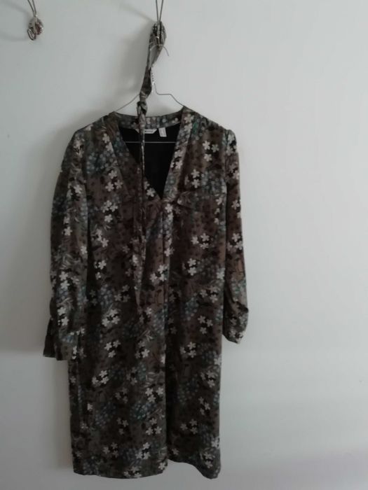 Vestido camiseiro, forrado e com cinto PUNToROMA