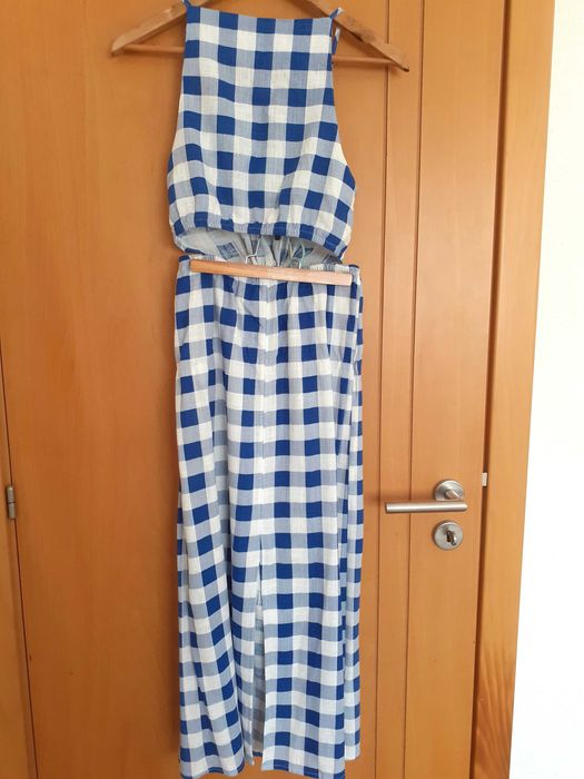 Vestido em xadrez Stradivarius