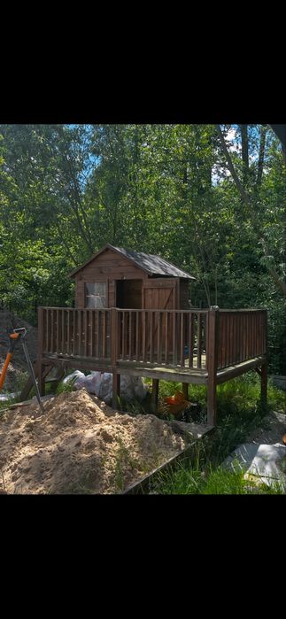 Domek drewniany do ogrodu , plac dla dzieci