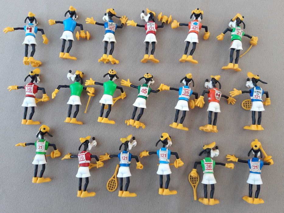 Lote Kinder Surprise Goofy Jogos Olímpicos 19 Figuras Anos 80 Vintage
