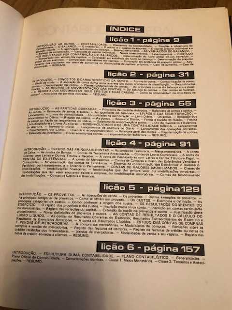 Livros de curso contabilidade geral - 4 volumes.