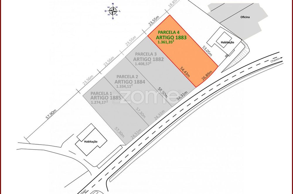 Lote de terreno para construção