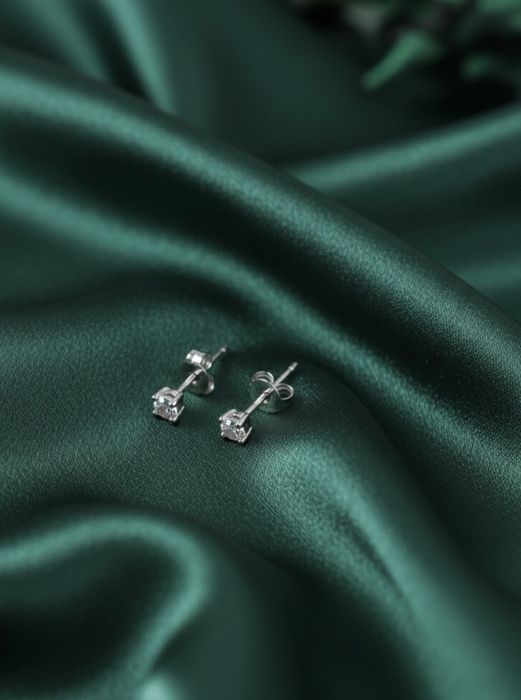 Сережки срібло 925 кульчики срібні цвяшки 20495