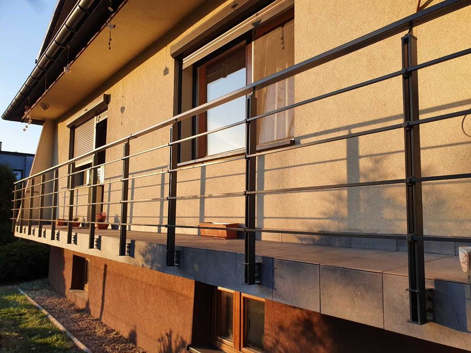 Balustrada ANTRACYTOWA balkonowa, schodowa - system. Zrób to sam.