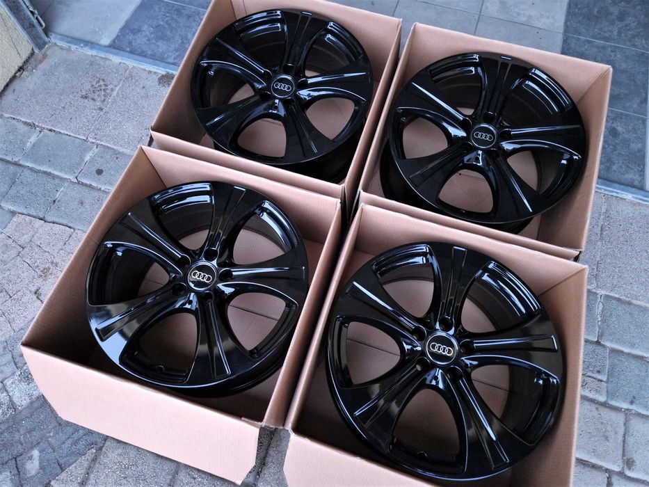 Alufelgi 18 5x112 Audi A4 A5 A6 A7 A8 Q3 Q5 Czarne Oryginalne ! 633#
