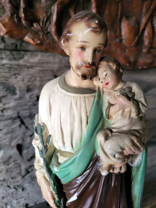 Vintage figurka Święty Józef opiekun Jezusa