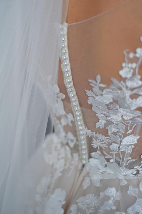 свадебное платье пудра