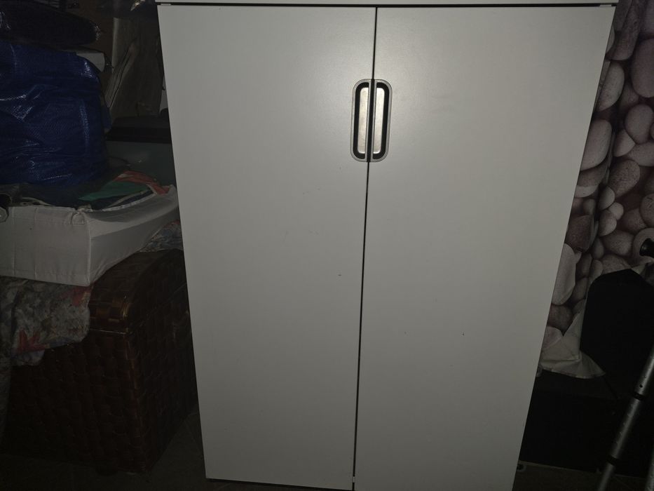 Armário, roupeiro, móvel  arrumação escritório, branco, Ikea Galant