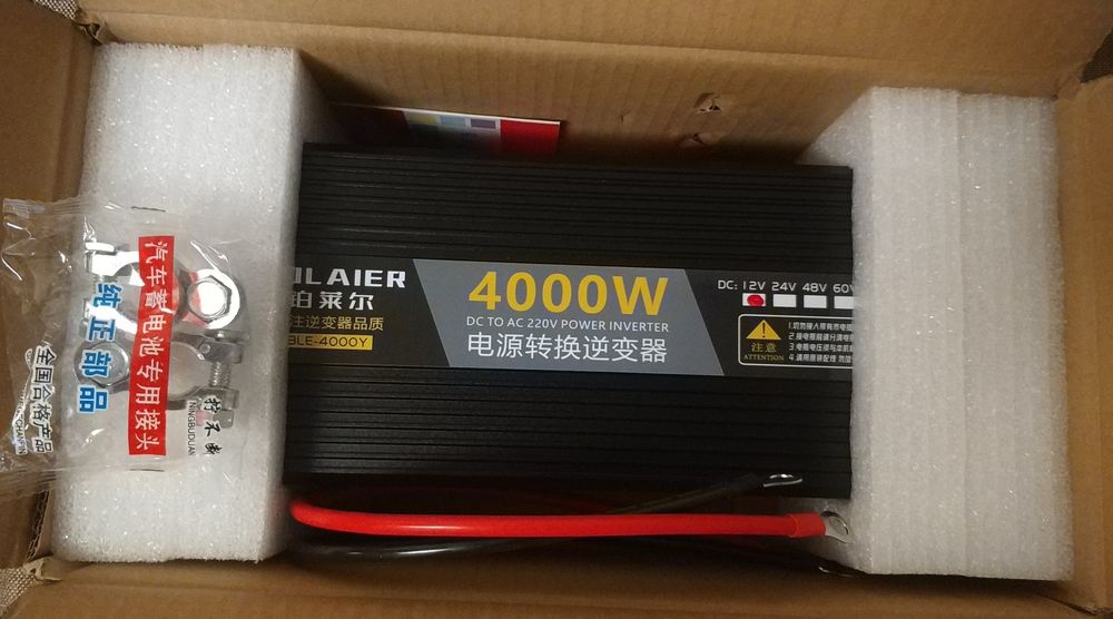 Iнвертор напруги 4000w  12v-220v ( перетворювач ) чистий синус .