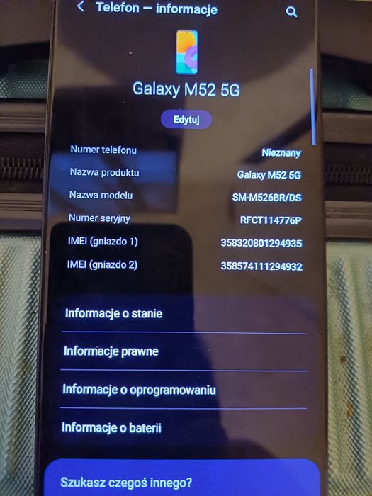 samsung M52 5Gtelefon działa