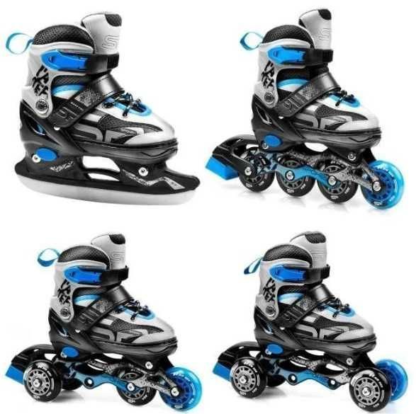 Łyżwy rolki Spokey 4w1 4in1 regulowane 30-33 nowe quattro