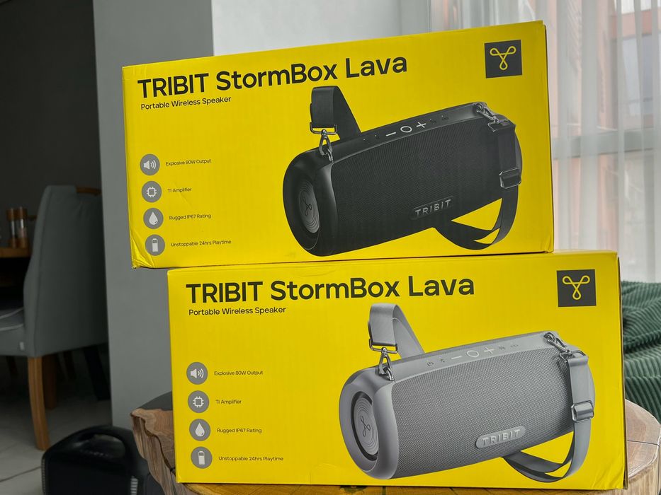Tribit stormbox lava  портативна колонка акустика 80w deep bass 43hz