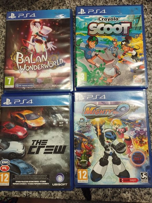 PS4 gry Scoot, Crew, Mighty, Balan