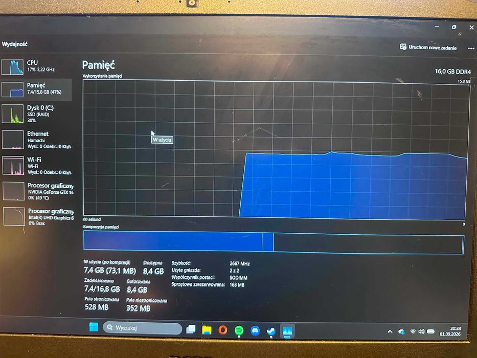 Acer Nitro V I GTX 1650 I I5 9300H 2.4GHz I 16GB RAM DDR4 I 500GB SSD I