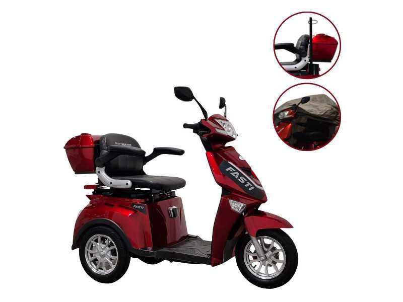 ELECTRORIDE: Skuter trójkołowy FASTI 3 uchwyt na kule + pokrowiec