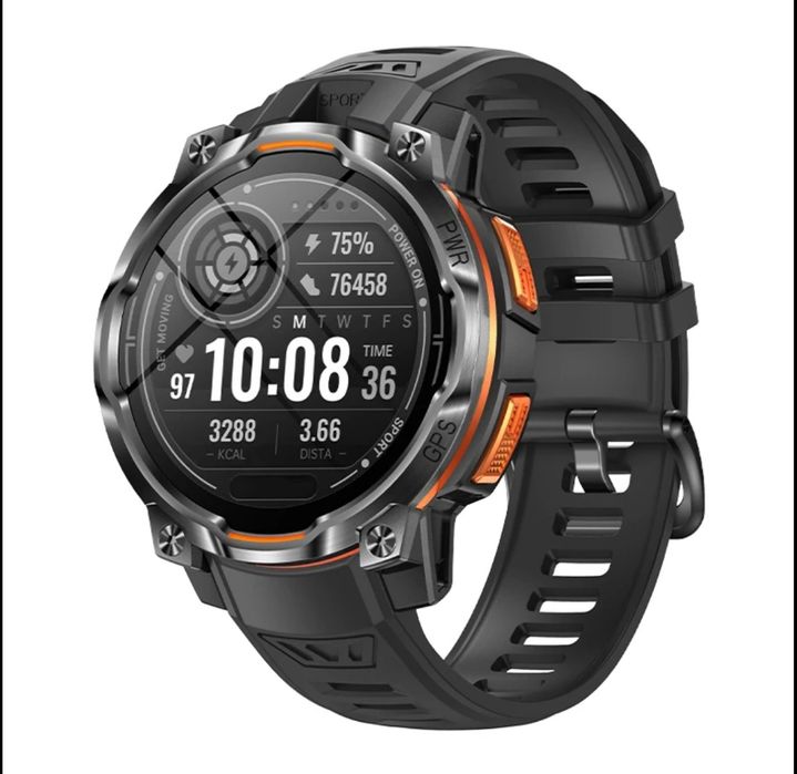 Тактичний смарт годинник T-REX Military Grade, GPS + Compass, OFFLINE MAPS, Батарея 1200 mAh