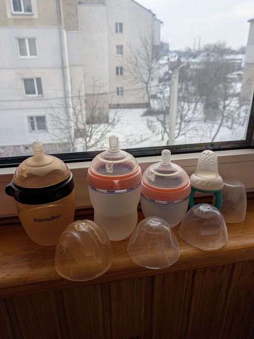 Лот пляшечка для годування Comotomo, Mommy Bag, ніблер. Ціна за все