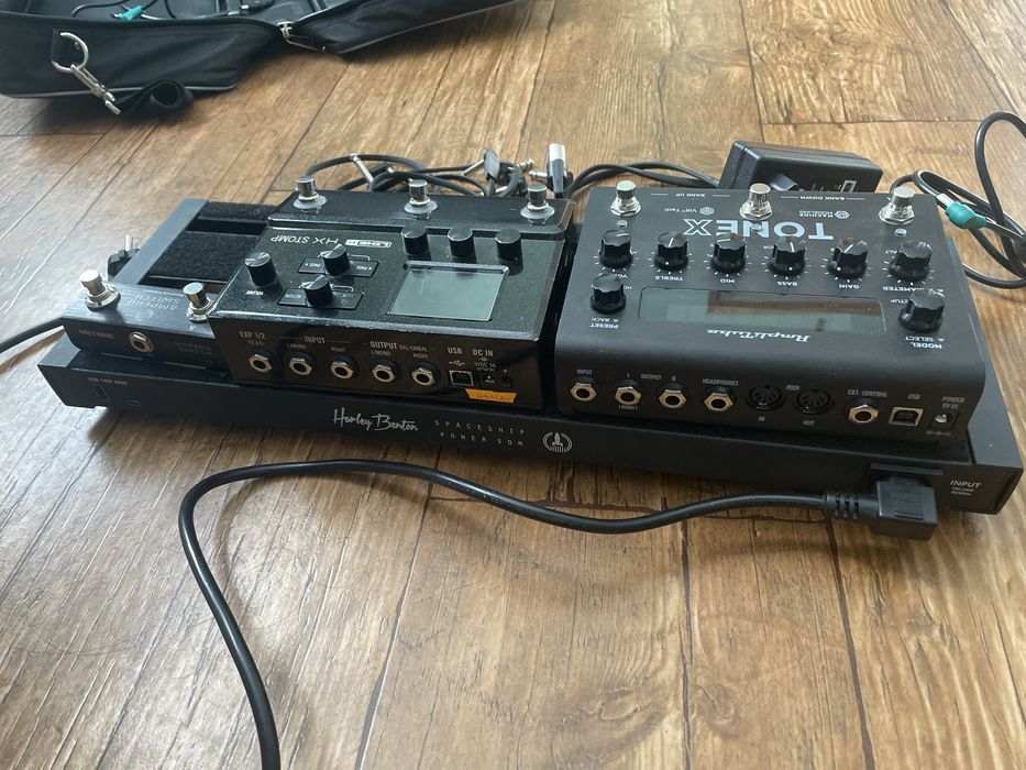 Efekty do gitary Pedalboard +Tonex +Hx stomp + ampero