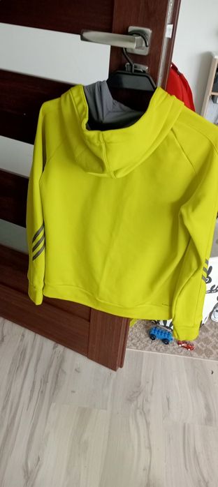 Bluza z kapturem damska Adidas, neon, żółta, roz. 38 (M)