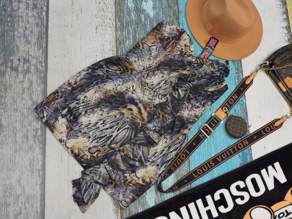 Rave Nowa sexi sukienka glamour falbanka S