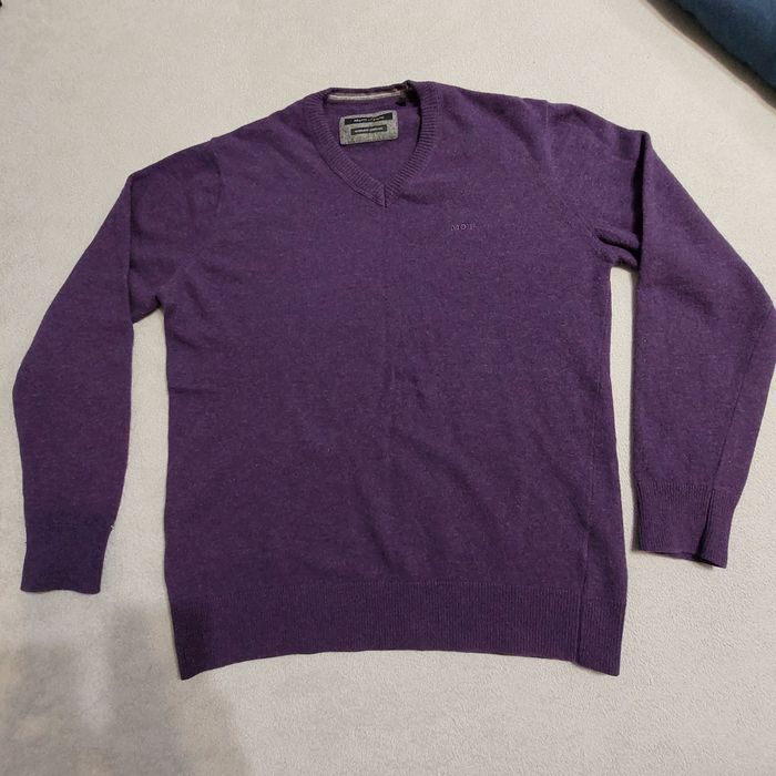 Sweter fioletowy wełna jagnięca Marc O'Polo