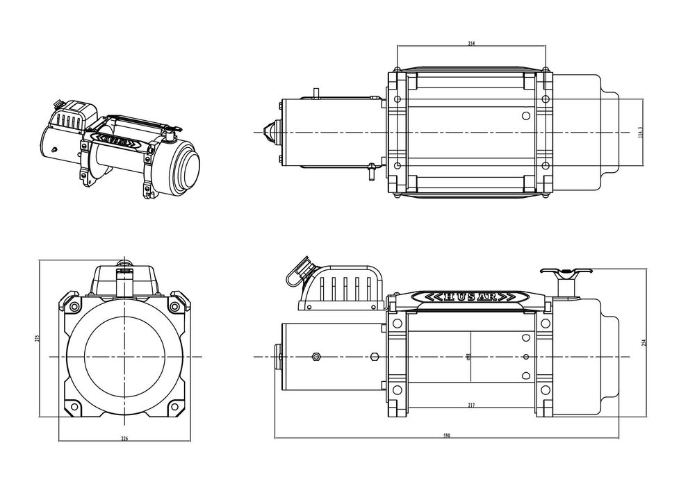 Wyciągarka Husar Winch BST S 16500, 7,5/15T,Wciągarka samochodowa,LORA